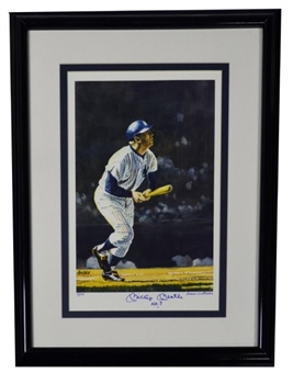 Mickey Mantle Signed Framed Artist Limited Edition Print    